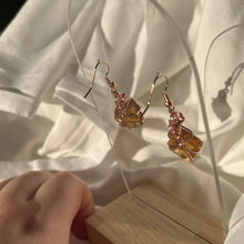 Load image into Gallery viewer, Natural Citrine Rose Gold Earrings
