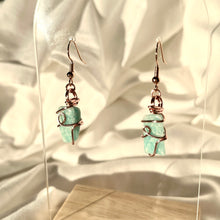 Load image into Gallery viewer, Amazonite Rose Gold Earrings
