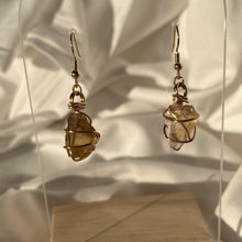 Load image into Gallery viewer, Natural Citrine Gold Earrings
