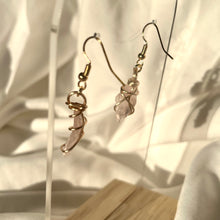 Load image into Gallery viewer, Rose Quartz Gold Earrings
