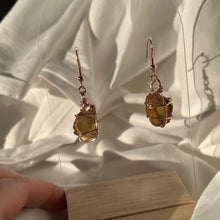 Load image into Gallery viewer, Natural Citrine Rose Gold Earrings
