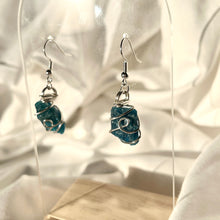 Load image into Gallery viewer, Blue Apatite Silver Earrings
