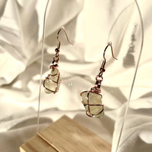 Load image into Gallery viewer, Prehnite Rose Gold Earrings
