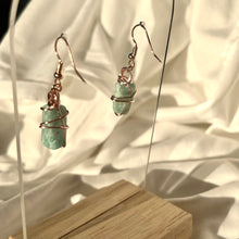 Load image into Gallery viewer, Amazonite Rose Gold Earrings
