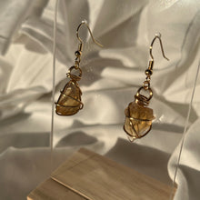 Load image into Gallery viewer, Natural Citrine Gold Earrings
