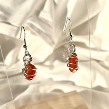 Load image into Gallery viewer, Carnelian Silver Earrings
