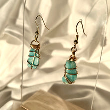 Load image into Gallery viewer, Amazonite Gold Earrings
