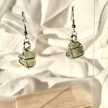 Load image into Gallery viewer, Prehnite Silver Earrings
