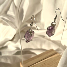 Load image into Gallery viewer, Amethyst Silver Earrings
