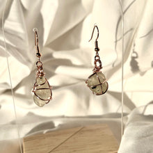 Load image into Gallery viewer, Prehnite Rose Gold Earrings
