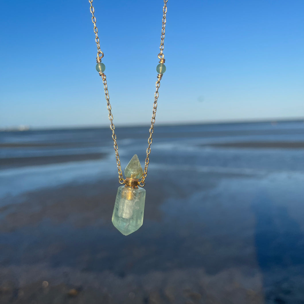 Green Fluorite Perfume/Essential Oil Bottle