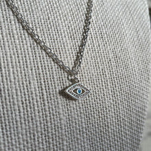 Load image into Gallery viewer, Silver Evil Eye Necklace
