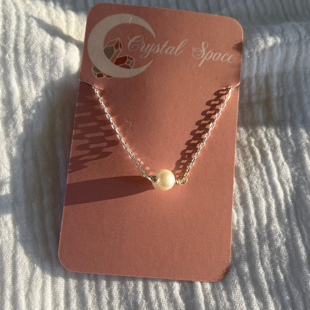 Silver Fresh Water Pearl Necklace