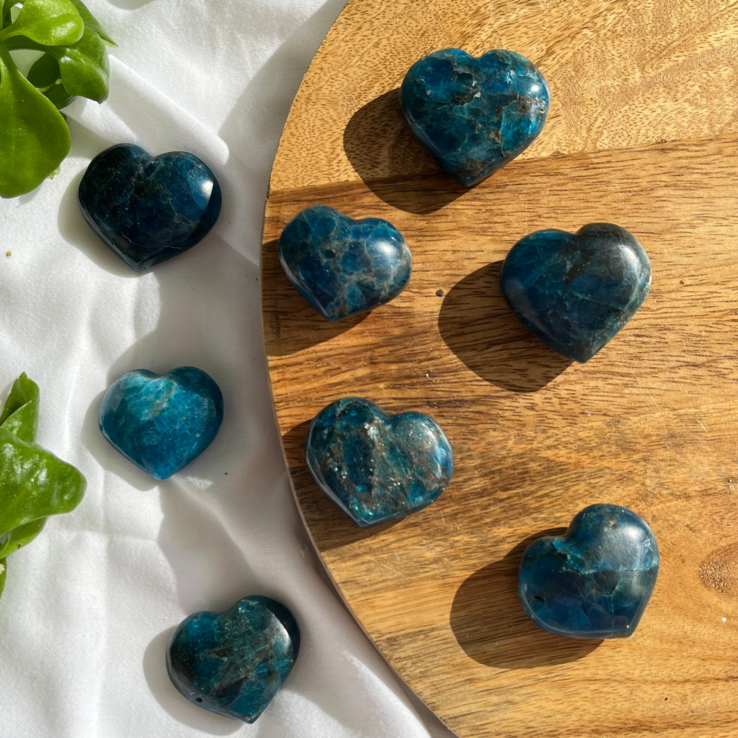 Blue Apatite Mini Hearts