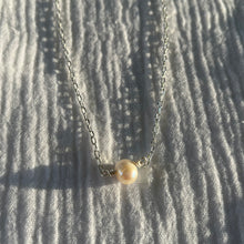 Load image into Gallery viewer, Silver Fresh Water Pearl Necklace
