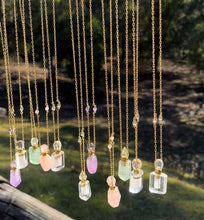 Load image into Gallery viewer, Rose Quartz Perfume Bottle Necklace
